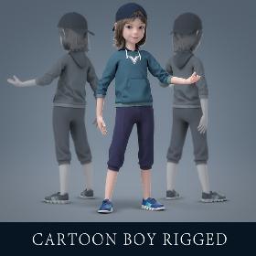 Cartoon Boy Rigged model